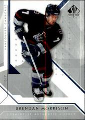 Brendan Morrison Hockey Cards 2006 SP Authentic Prices