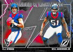 C.J. Stroud / Will Anderson Jr #10 Football Cards 2023 Panini Zenith Thunder and Lightning Prices