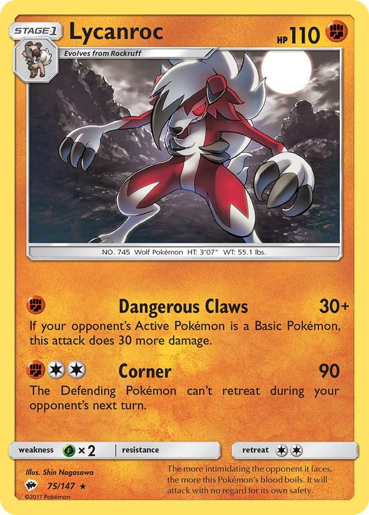 Lycanroc #75 Pokemon Burning Shadows