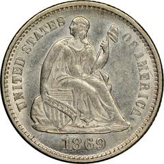 1869 [PROOF] Coins Seated Liberty Half Dime Prices