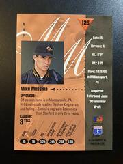 Back | Mike Mussina Baseball Cards 1994 Studio