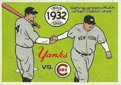 1932 Yankees, Cubs [Babe Ruth, Lou Gehrig] Baseball Cards 1970 Fleer World Series Blue Back Prices