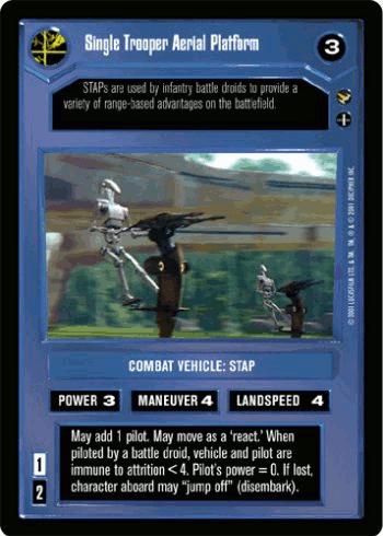 Single Trooper Aerial Platform [Limited] Star Wars CCG Theed Palace