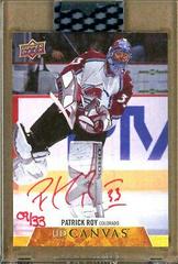 Patrick Roy [Red Ink] Hockey Cards 2020 Upper Deck Clear Cut Canvas Signatures Prices