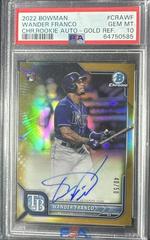 Wander Franco [Gold] #CRA-WF Baseball Cards 2022 Bowman Heritage Chrome Rookie Autographs Prices