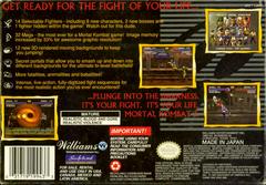 Back Cover | Mortal Kombat 3 Super Nintendo