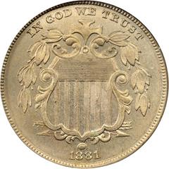1881 Coins Shield Nickel Prices