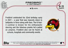 Back Card | Fredbird Baseball Cards 2022 Topps Opening Day Mascots