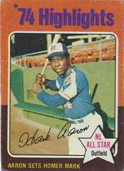 '74 Highlights [Hank Aaron] Baseball Cards 1975 Topps Prices