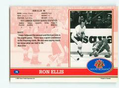 Back Of Card  | Ron Ellis Hockey Cards 1991 Future Trends Canada ’72