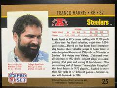 Back | Franco Harris [Born 2/07/50] Football Cards 1990 Pro Set
