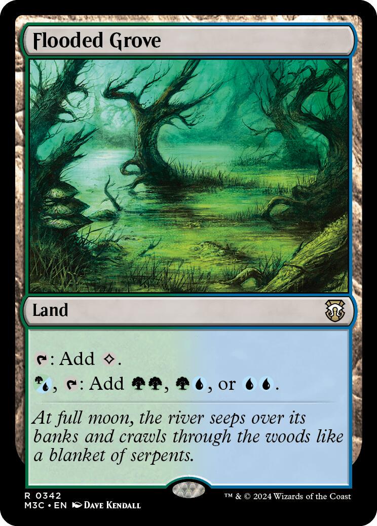 Flooded Grove #342 Magic Modern Horizons 3 Commander