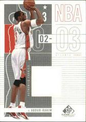 Shareef Abdur Rahim Basketball Cards 2002 SP Game Used Prices