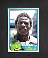 Rickey Henderson #261 Baseball Cards 1981 Topps Prices