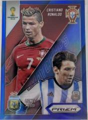 Cristiano Ronaldo, Lionel Messi [Blue Prizm] Soccer Cards 2014 Panini Prizm World Cup Matchups Prices