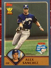 Alex Sanchez #153 Baseball Cards 2003 Topps Opening Day Prices