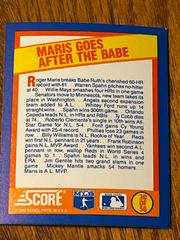 Maris Goes After The Babe #30 Baseball Cards 1989 Score Magic Motion Trivia A Year to Remember Prices
