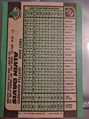 Back | Alvin Davis Baseball Cards 1991 Bowman