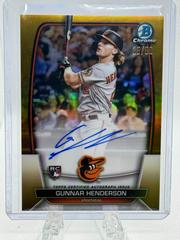 Gunnar Henderson [Gold] #CRA-GH Baseball Cards 2023 Bowman Chrome Rookie Autographs Prices