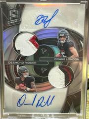 Drake London, Desmond Ridder [Hyper] Football Cards 2022 Panini Spectra Dual Patch Autographs Prices