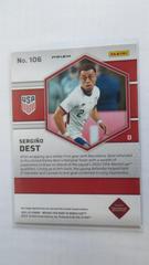 Back View | Sergino Dest [Silver] Soccer Cards 2021 Panini Mosaic Road to FIFA World Cup