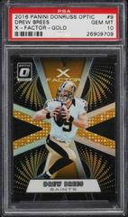Drew Brees [Gold] #9 Football Cards 2016 Panini Donruss Optic X-Factor Prices