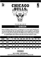 Back Of Card | Taj Gibson Basketball Cards 2014 Panini Hoops