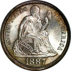 1887 Coins Seated Liberty Dime Prices