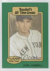 Carl Hubbell Baseball Cards 1987 Hygrade All Time Greats Prices