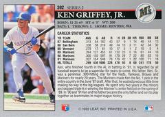 Card Back | Ken Griffey Jr. Baseball Cards 1992 Leaf