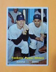Berra, Mantle [Yankees Power Hitters] #407 Baseball Cards 1957 Topps Prices
