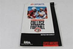 Bill Walsh College Football - Manual | Bill Walsh College Football Super Nintendo