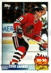 Steve Larmer [Tiffany] #1 Hockey Cards 1990 Topps Team Scoring Leaders Prices