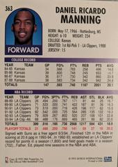 Card Back | Danny Manning Basketball Cards 1994 Hoops