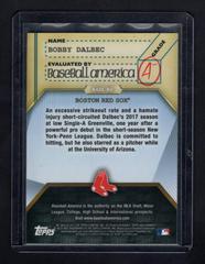 Back | Bobby Dalbec Baseball Cards 2017 Bowman's Best Baseball America's Dean's List