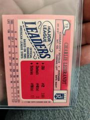 Reverse  | Charlie Liebrandt Baseball Cards 1986 Topps Mini League Leaders