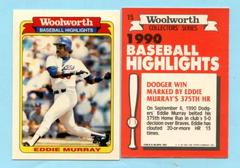 Eddie Murray #15 Baseball Cards 1990 Woolworth Prices
