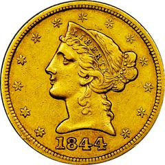 1844 Coins Liberty Head Half Eagle Prices