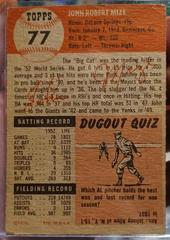 Back Of Card | John Mize Baseball Cards 1953 Topps