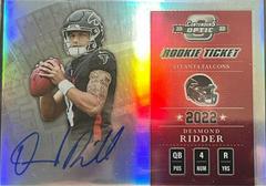 Desmond Ridder [2002 Throwback Autograph] #02TR-DR Football Cards 2022 Panini Contenders Optic Throwback Rookie Autographs Prices
