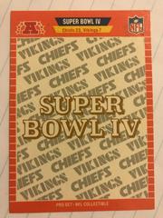 Super Bowl IV #IV Football Cards 1989 Pro Set Prices