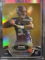 Russell Wilson [Gold Refractor] #5 Football Cards 2012 Bowman Sterling Prices
