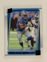 Amon Ra St. Brown [Blue] #84 Football Cards 2021 Panini Clearly Donruss Prices