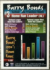 Back Of Card | Barry Bonds Baseball Cards 1995 Topps League Leaders