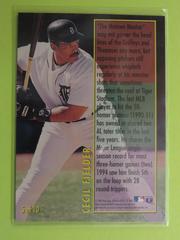 5 Reverse | Cecil Fielder Baseball Cards 1995 Ultra Home Run Kings