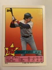 Dwight Evan’s #15 Baseball Cards 1989 Topps Stickercards Blank Back Prices
