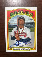 Ronald Acuna Jr #ROA-RA Baseball Cards 2021 Topps Heritage Real One Autographs Prices