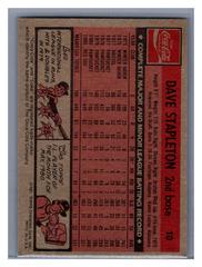 Back | Dave Stapleton Baseball Cards 1981 Coca Cola
