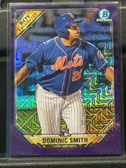 Dominic Smith [Purple Refractor] Baseball Cards 2018 Bowman Mega Box Chrome Rookie of the Year Favorites Prices