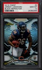 Jeremy Langford [Black Refractor] Football Cards 2015 Topps Finest Prices